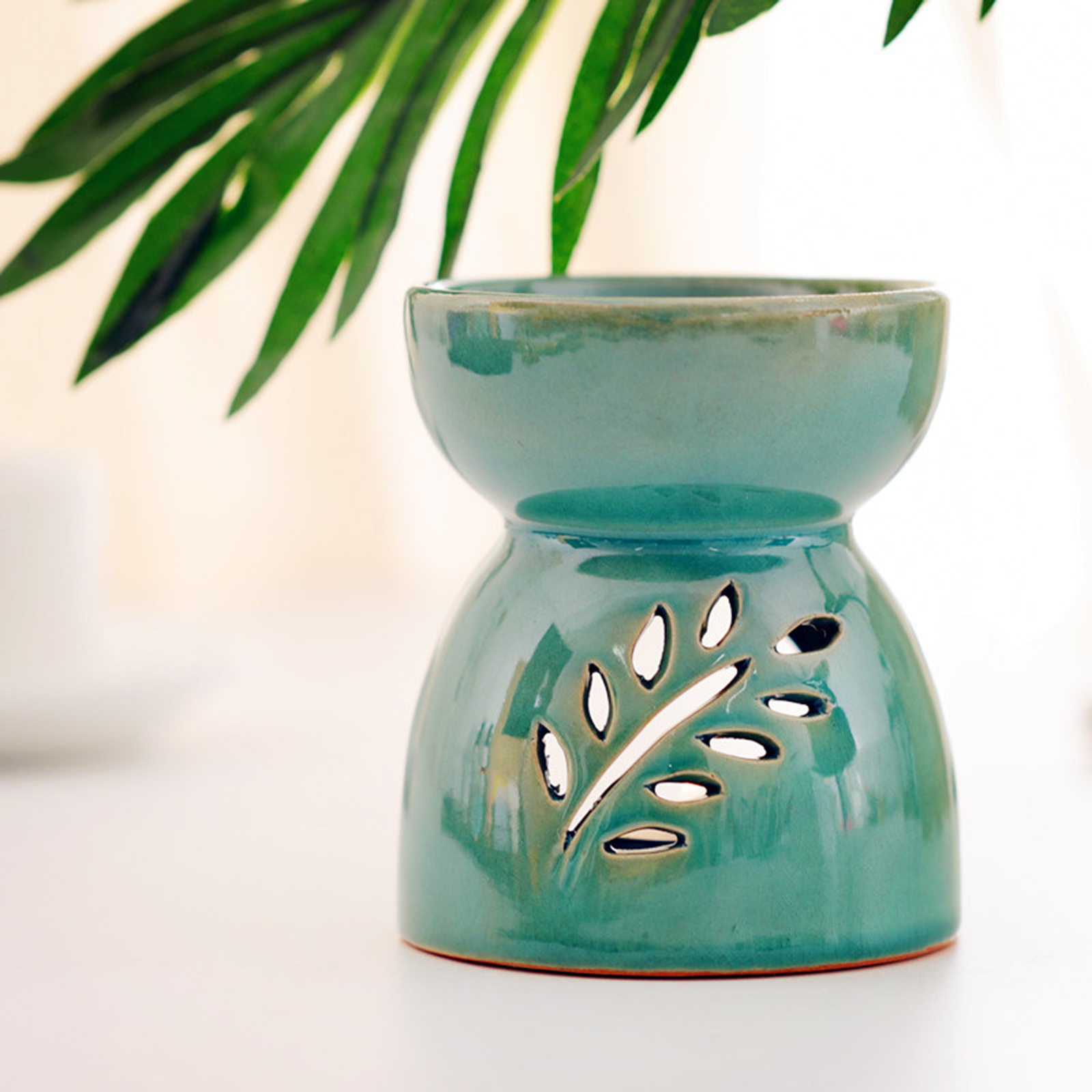 Home Fragrance Oil Burner - Essentiële oliebrander Keramische theelichthouder Meditatie Huisgeur