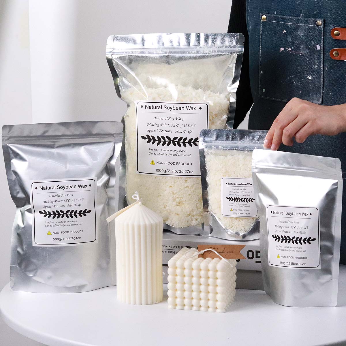 Soy Wax Flake - 500g/1kg Natuurlijke Soja Wax Vlok DIY