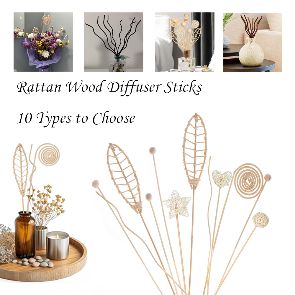 Home Fragrance Diffuser Refills - 5/15 Stuks Lange Golvende Rotan Riet