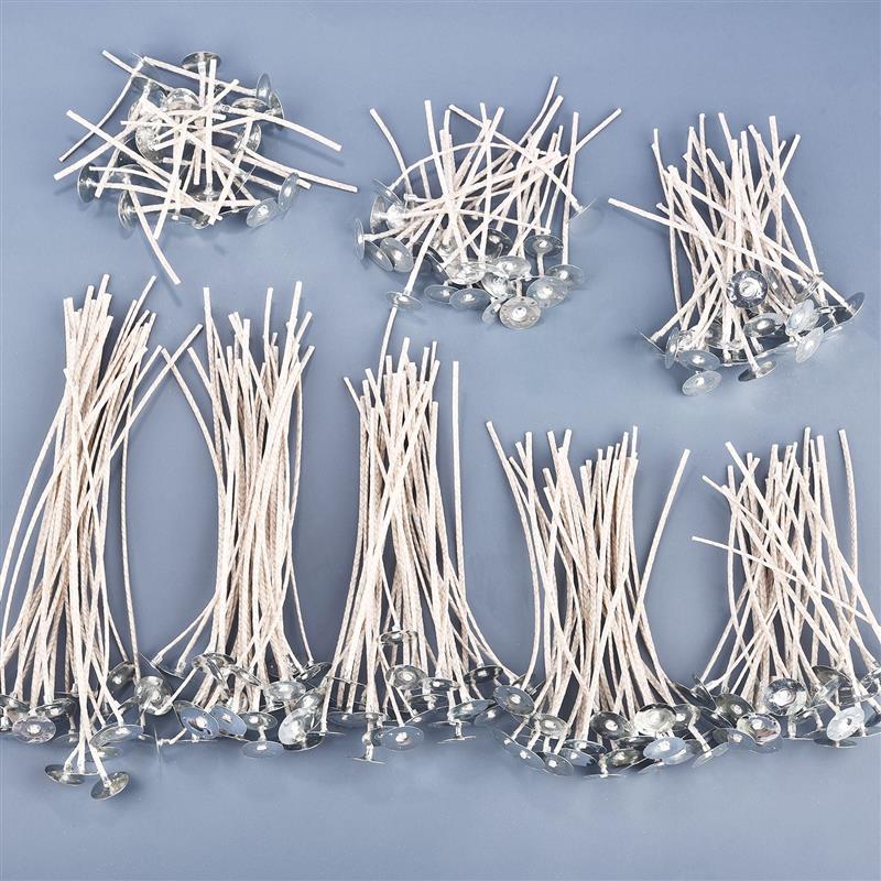 Soy Wax Flake - 30Pcs Kaars Wieken Lage Rook Pre-Waxed