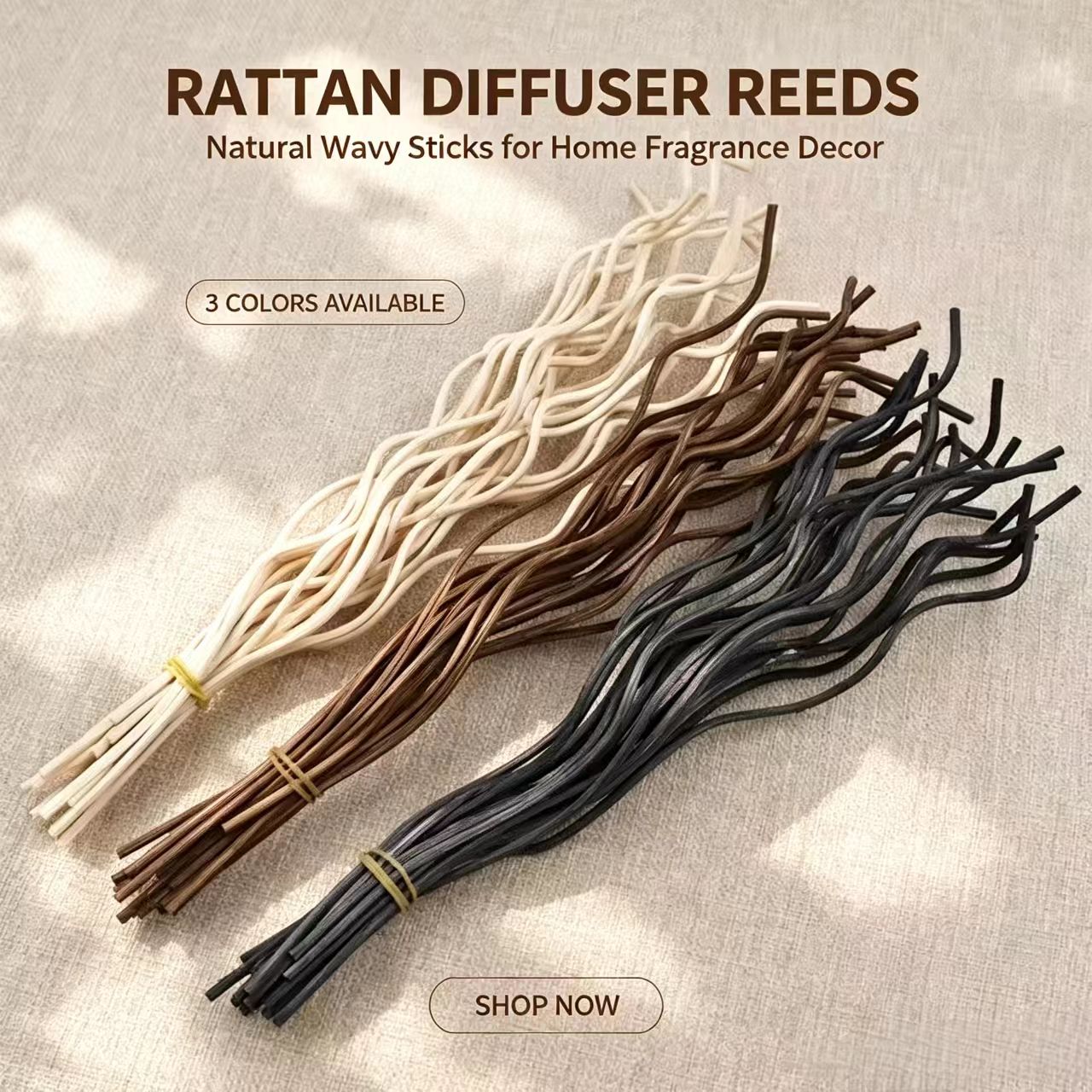 Home Fragrance Diffuser Refills - 20 Stuks Lange Golvende Rotan Riet