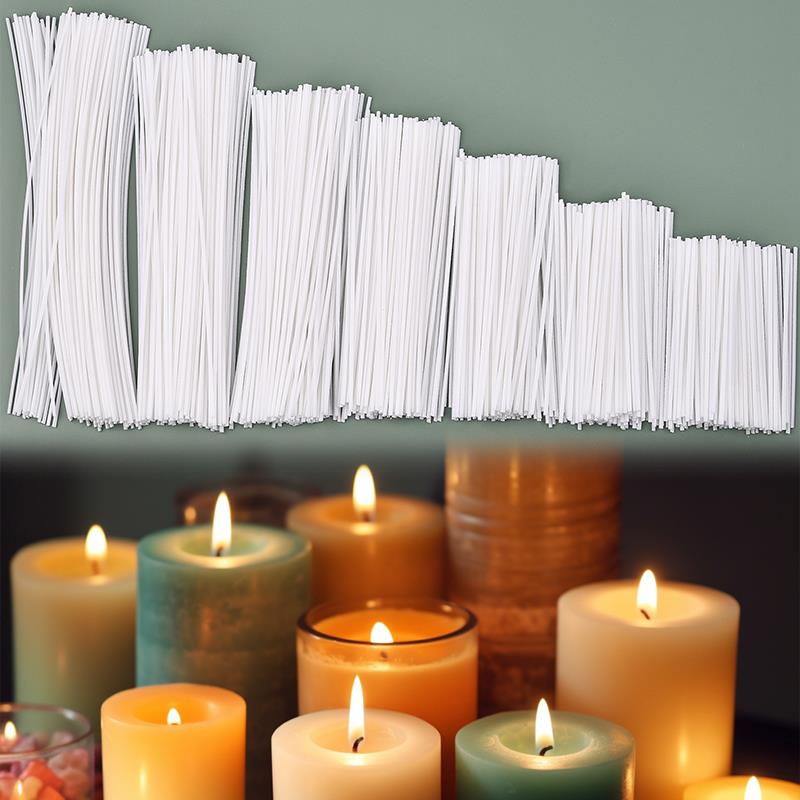Soy Wax Flake - 50/100 Stuks Gewaxte Katoenen Kaarsenlonten Set