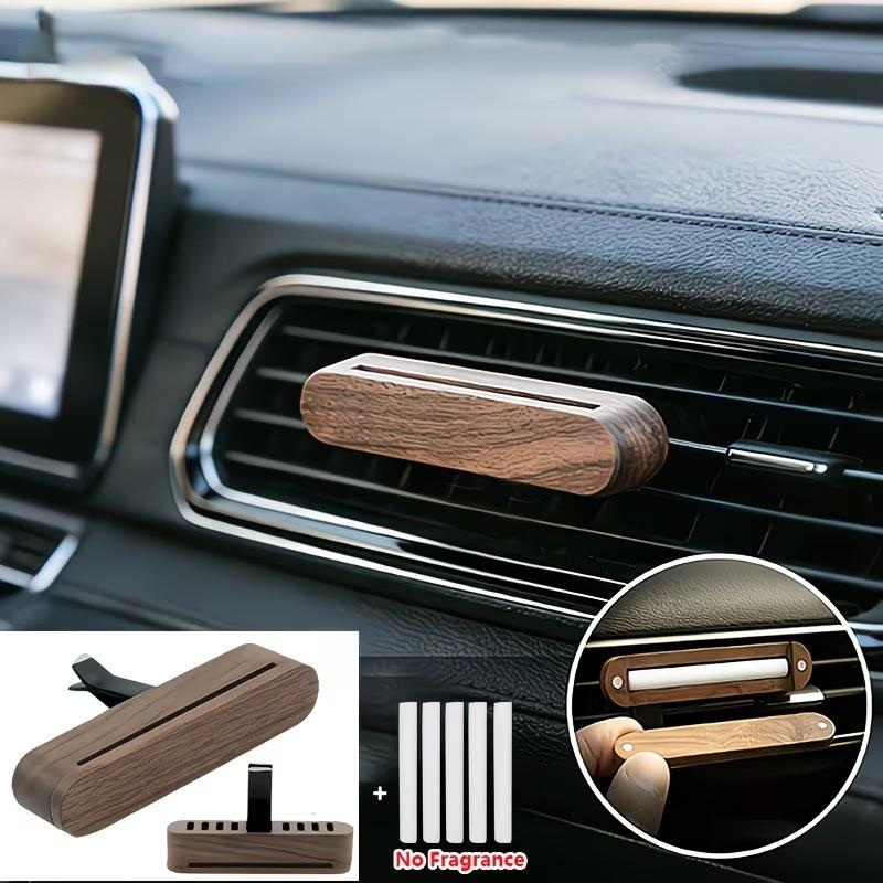 Home Fragrance Diffuser Refills - Herbruikbare houten auto-luchtverfrisser clip-on geurhouder met