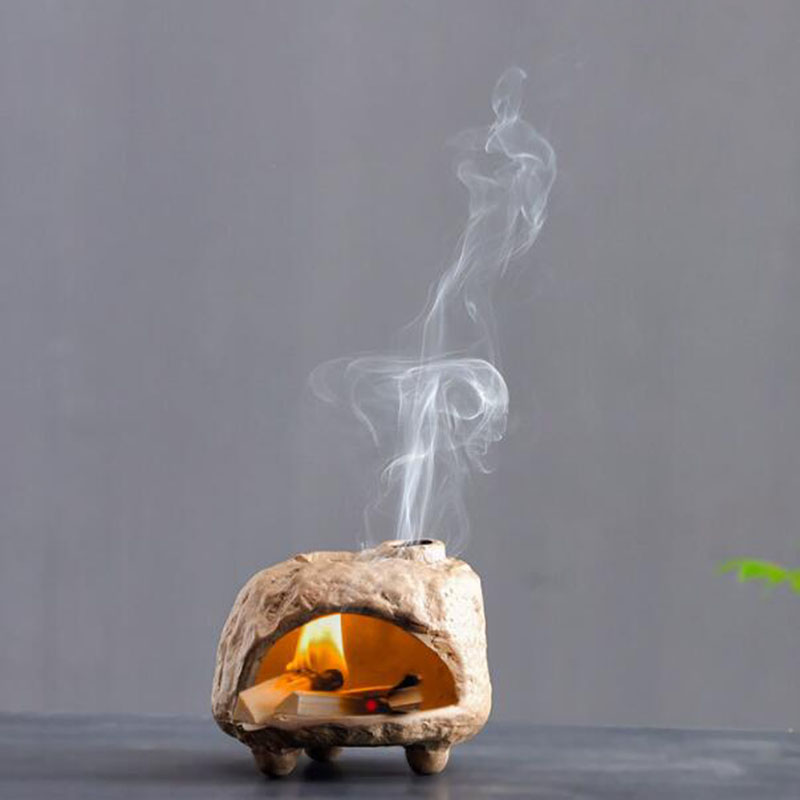 Home Fragrance Oil Burner - Grof Aardewerk Essentiële Olie Brander Pau