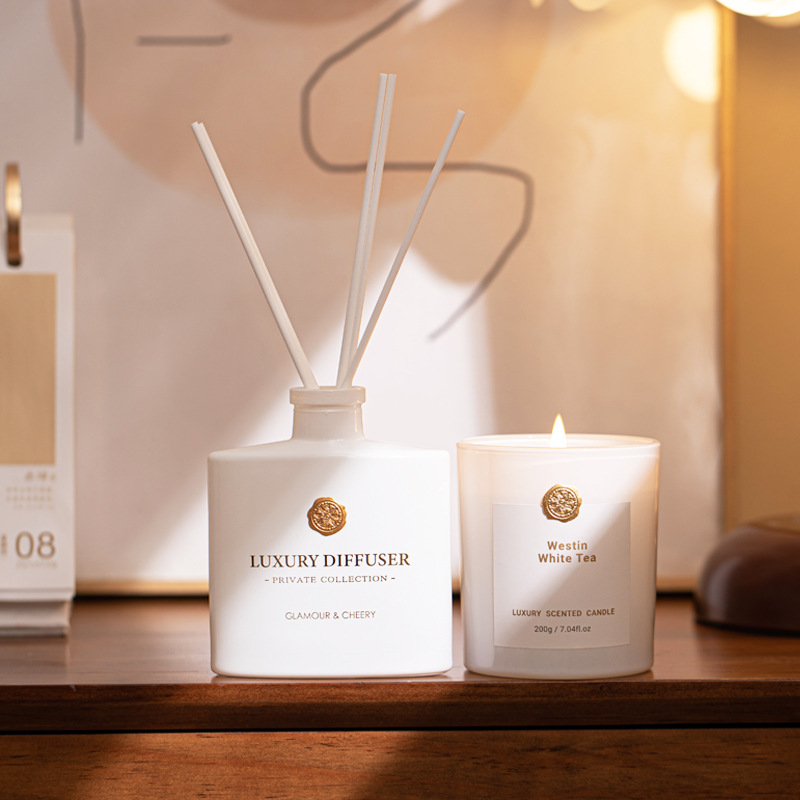 Soy Wax Flake - Reed Diffuser & Geurkaars Giftset, Geurdiffuser