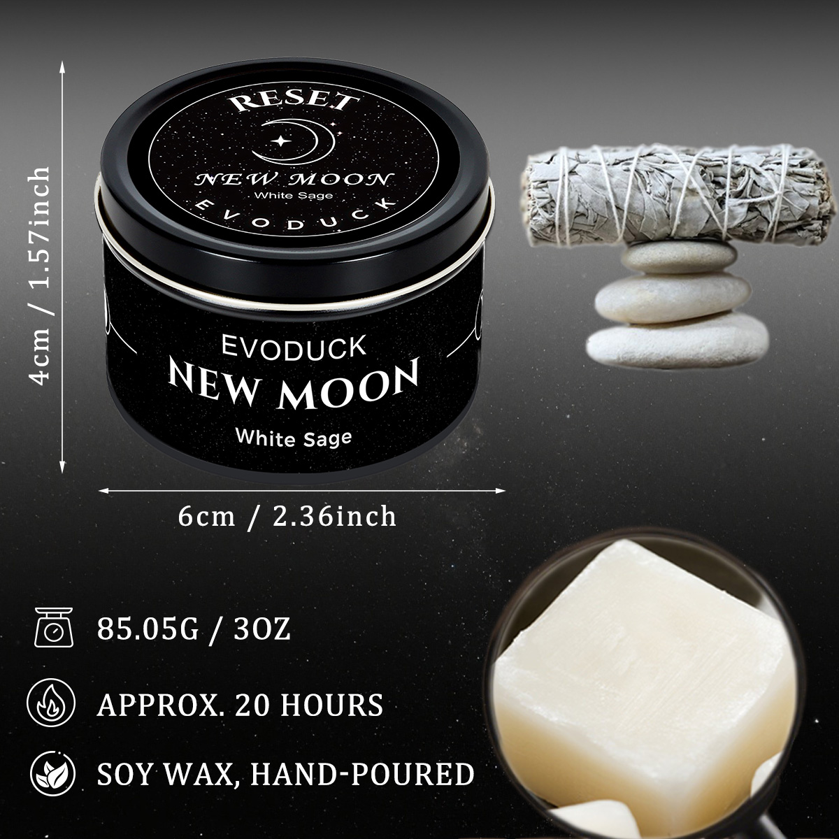 1 stuk Nieuwe Maan Geurende Ka - Soy Wax Flake recensie en prijs