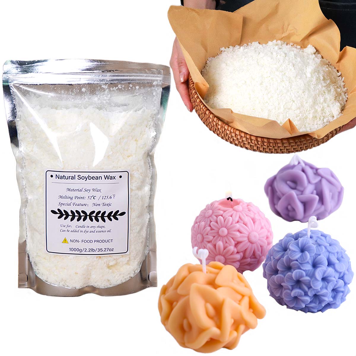 500g/1kg Natuurlijke Soja Wax  - Soy Wax Flake recensie en prijs