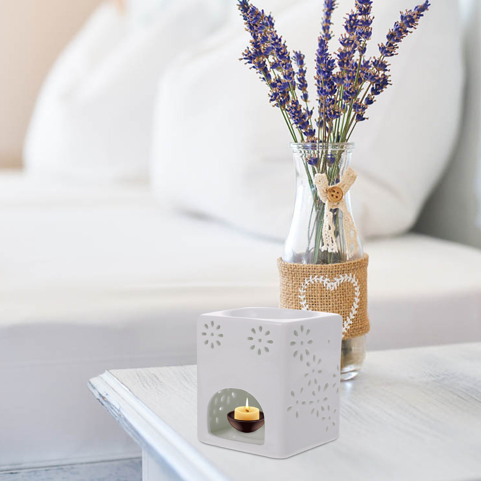 Delicaat geurkaarslampje, huis - Home Fragrance Oil Burner recensie en prijs