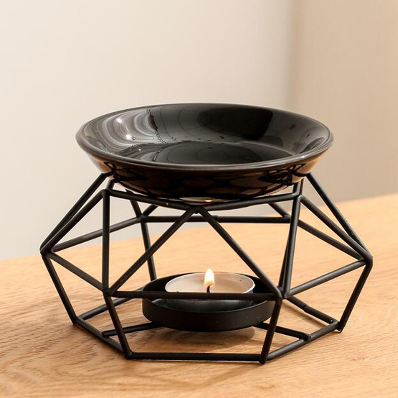 Keramische Kom Ijzeren Rek Zwa - Home Fragrance Oil Burner recensie en prijs